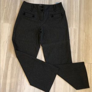 Ann Taylor Loft black striped pants size 4